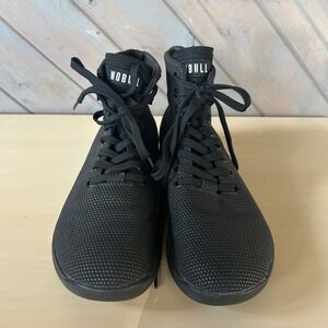 NOBULL Trainer Black SuperFabric Mens 6.5 Womens 8 Training Shoes insole removed